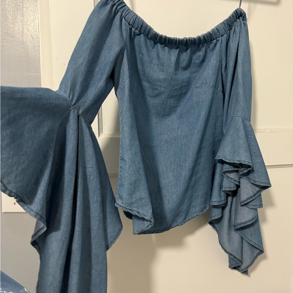 Charlotte Russe Denim Blue Top